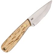 BRISA 5800 Necker 70 Stainless Fixed Blade Knife Curly Birch Handles