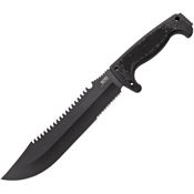 SOG F03TNCP Jungle Primitive Black Fixed Blade Knife Black Handles