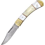 Hand Made 3 Lockback Knife White Bone/Pearl Handles