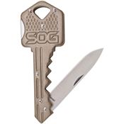 SOG KEY102CP Key Lockback Knife Brass Handles