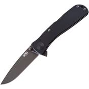 SOG TWI12CP Twitch II Black Assist Open Drop Point Lockback Knife Black Handles