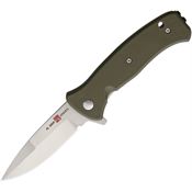 Al Mar K2208 Mini SERE 2020 Assist Open Linerlock Knife OD Green Handles