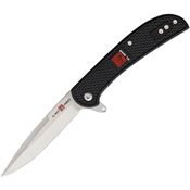 Al Mar K4122 Ultralight Hawk Linerlock Knife Black Handles