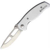 Beretta 91615 Small Airlight 3 Linerlock Knife Silver Handles