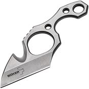 Boker 02BO044 Rescue Kiridashi Stonewash Fixed Blade Knife Ring Handles