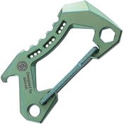 Bestech M15C Bestechman Ti Carabiner Fixed Blade Knife Green Handles