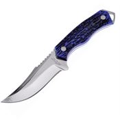 Frost BKH017STBL Bowie Mirror Fixed Blade Knife Blue Delrin Handles