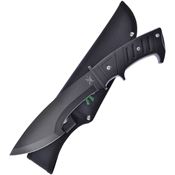 Frost TX25B FTX25B Bowie Black Fixed Blade Knife Black Handles