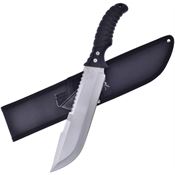 Frost TX34BK Bowie Satin Fixed Blade Knife Black ABS Handles