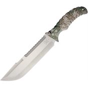 Frost TX34GN Bowie Satin Fixed Blade Knife Camo Handles