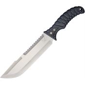 Frost TX34GY Bowie Satin Fixed Blade Knife Gray Handles