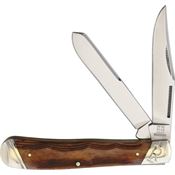 Rough Rider Knives 2045 High Plains Trapper Knife Brown Handles