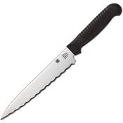 Spyderco K04SBK Utility Serrated Knife Black Handles