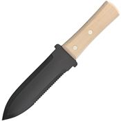 Bonsai NH30 Hori Hori Garden Black Fixed Blade Knife Wood Handles