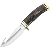 Buck 191 Zipper Guthook Wood