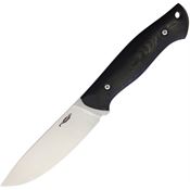 N.C. Custom 002 Pride Satin Fixed Blade Knife Black Handles
