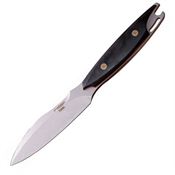 N.C. Custom 006 Twin Stonewash Fixed Blade Knife Black and Red Handles