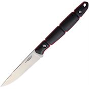 N.C. Custom 004 Viper Satin Fixed Blade Knife Black and Red Handles