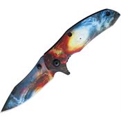 Rough Rider 2128 Galaxy Black Hole Linerlock Knife