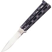 Bear & Son 113 BC113 Butterfly Knife Silver Vein Handles