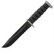 Ka-Bar 1281 D2 Extreme Utility Black Fixed Blade Knife Black Kraton Handles