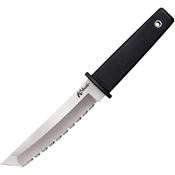 Cold Steel 17TS Kobun Serrated Satin Fixed Blade Knife Black Handles