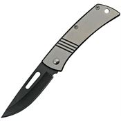 China Made 211510 Engravable Folder Black Knife Black & Silver Handles