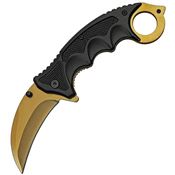 China Made 300497GD Gold Karambit Linerlock Knife