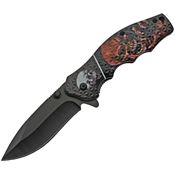 China Made 300502SS Skull Linerlock Knife A/O