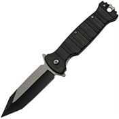 China Made 300510BK Stripe Linerlock Knife A/O Black
