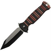 China Made 300510OR Stripe Linerlock Knife A/O Orange