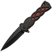 China Made 300517 Celtic Linerlock Knife A/O Red