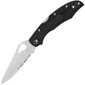 Byrd Brand 01PSBK2 Harrier 2 Part Serrated Lockback Knife Black Handles