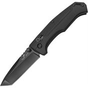 Bear & Son 510AIBKB Rancor IV Slide Lock Black Tanto Knife Black Handles