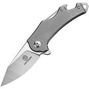Defcon Blade Works 9315 Rhino Framelock Knife Gray Handles