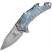Defcon Blade Works 93152 Rhino Framelock Knife Flame