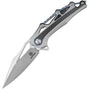Defcon Blade Works 9393 Valkyrie Framelock Knife Gray Handles