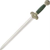 Cold Steel 88RLD Jade Lion Dagger Damascus Fixed Blade Knife Green Handles