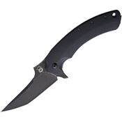 Fox USMC 537BR Geco Framelock Knife Black Handles