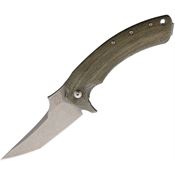 Fox USMC 537SW Geco Framelock Knife Green Handles