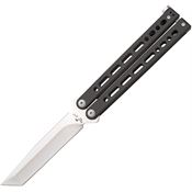 Bear & Son 810SSBKS Bear Song VIII Tanto Satin Knife Black Handles