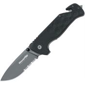 Blackfox 738TI Black Action Linerlock Knife Black Handles