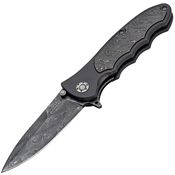 Boker 110237DAM Leopard Linerlock Knife Black Handles