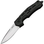 Boker 01BO792N Thunder Storm Button Lock Stonewash Knife Black Handles