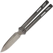 EOS 074 Serpent Butterfly Stonewash Knife Gray Handles