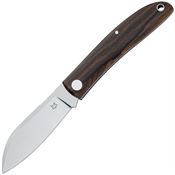 Fox USMC 273ZW Livri Slip Joint Satin Folding Knife Ziricote Handles