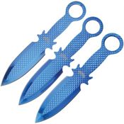 Frost FC106BL Three Piece Thrower Blue Fixed Blade Knife Set