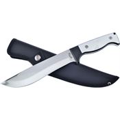 Frost FC113 Knight Guard Mirror Fixed Blade Knife Black and Silver Handles