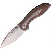 Real Steel 085 Iron Framelock Knife Brown Handles