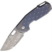 Viper 5918BSW ODINO Damascus Linerlock Knife Blue Stonewash Handles